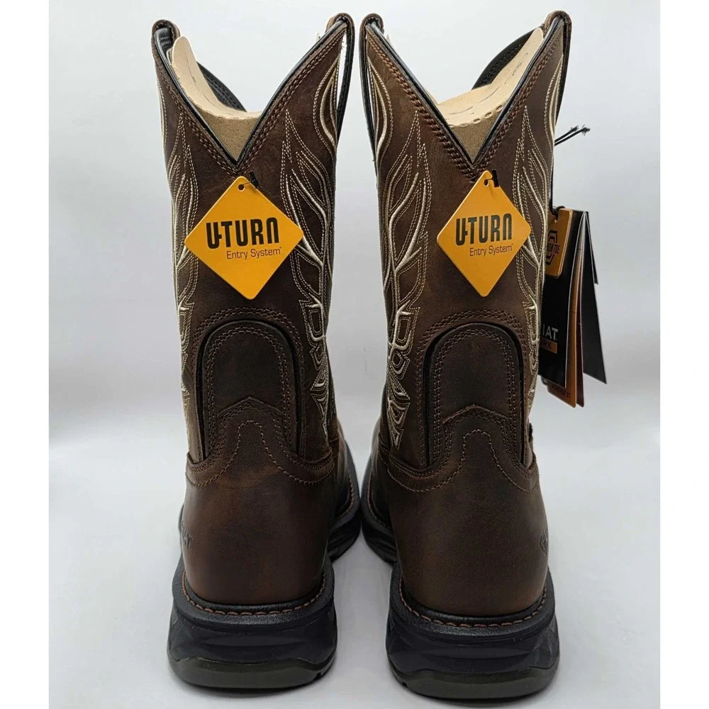 Ariat WorkHog XT Phoenix Carbon Toe Pull On Work Boots Men's 12 EE Brown NWT